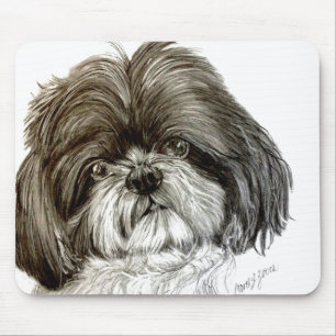 Shih Tzu mousepad featuring artwork by Carol Zeock