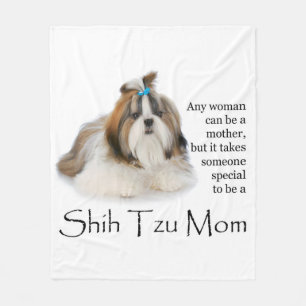 Shih Tzu Mum Fleece Blanket