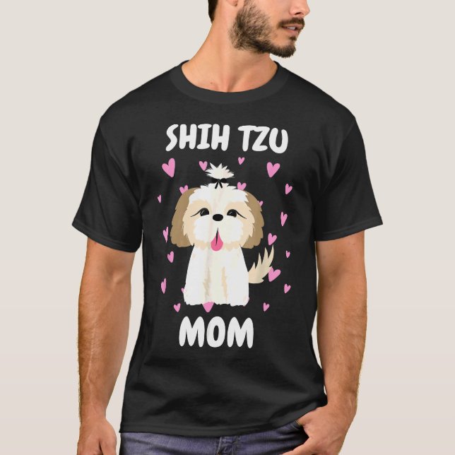Shih Tzu Mum Mummy Mama Mum Mummy Mother39 S Day M T-Shirt (Front)