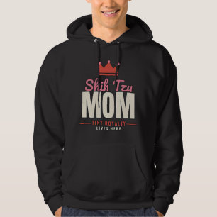 Shih Tzu Mum Tiny Royalty Crown Hoodie