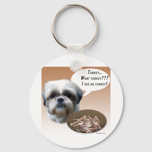 Shih Tzu (natural) Turkey Key Ring (Front)