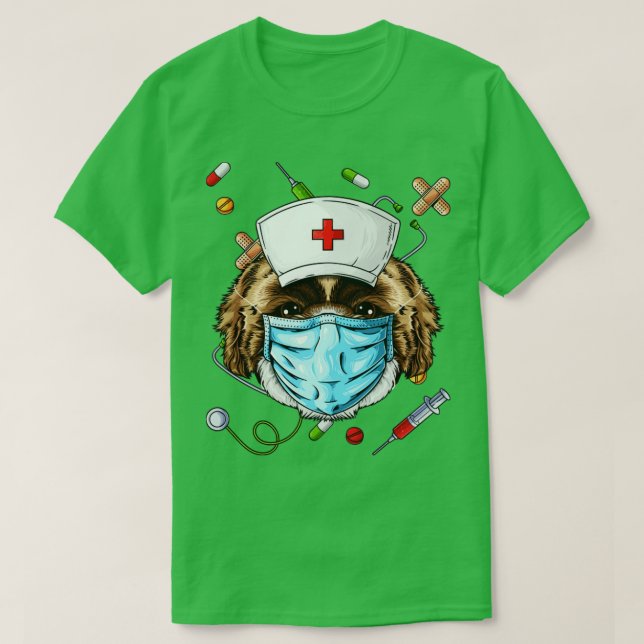 Shih Tzu Nurse RN Funny Dog ER Nursing School Grad T-Shirt (Design Front)