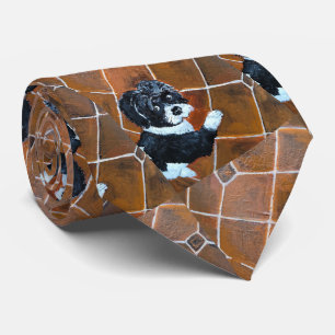 Shih Tzu on Terrace Painting by Alfred Fox Tie