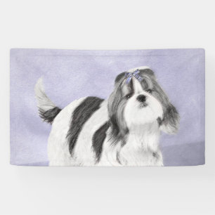 Shih Tzu Painting - Cute Original Dog Art Banner