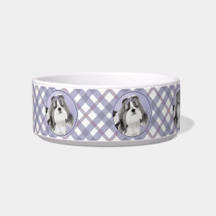 Shih Tzu Painting - Cute Original Dog Art Bowl