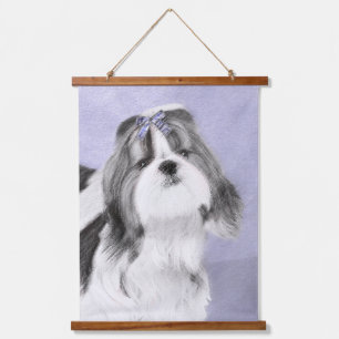 Shih Tzu Painting - Cute Original Dog Art Hanging Tapestry