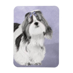 Shih Tzu Painting - Cute Original Dog Art Magnet