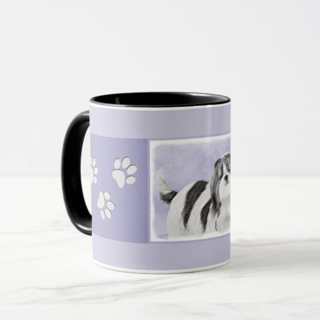 Shih Tzu Painting - Cute Original Dog Art Mug (Front Left)
