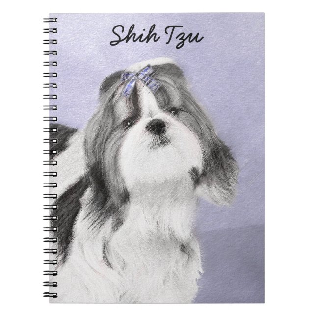 Shih Tzu Painting - Cute Original Dog Art Notebook (Front)