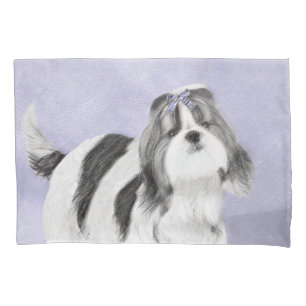 Shih Tzu Painting - Cute Original Dog Art Pillowcase