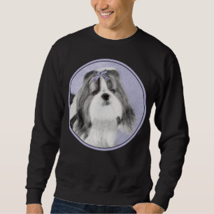 Shih Tzu Painting - Cute Original Dog Art Sweatshirt