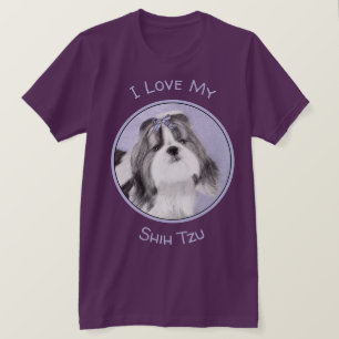 Shih Tzu Painting - Cute Original Dog Art T-Shirt