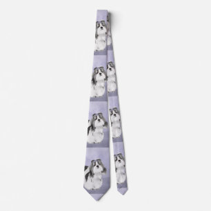 Shih Tzu Painting - Cute Original Dog Art Tie