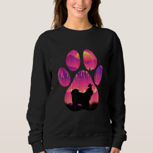Shih Tzu Paw Mom Dad Dog Women Men Sweatshirt