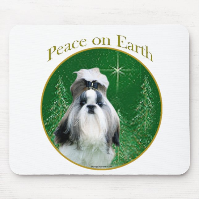 Shih Tzu Peace Mouse Pad (Front)