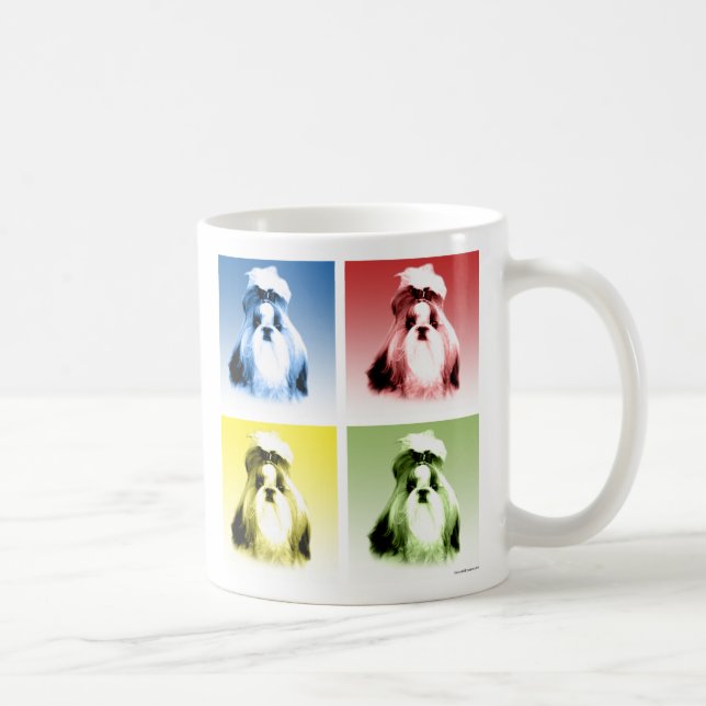 Shih Tzu Pop Art Coffee Mug (Right)