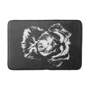 Shih Tzu Portrait Minimalist Apparel Bath Mat