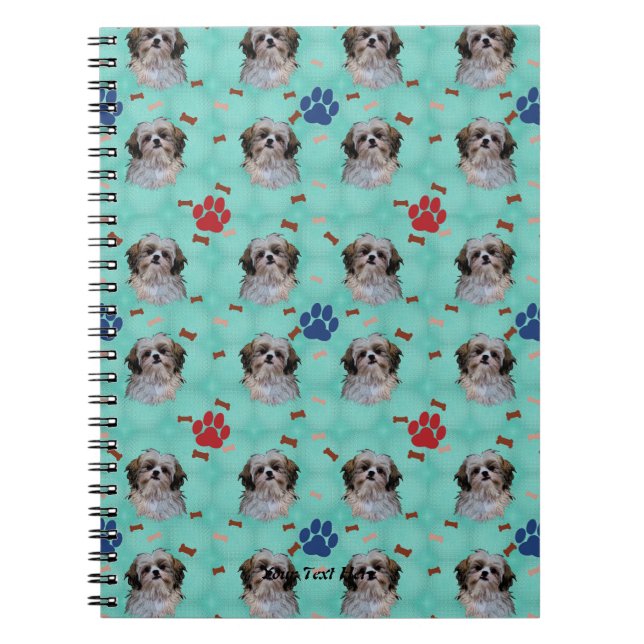 Shih Tzu Portrait Spiral Notebook (Front)