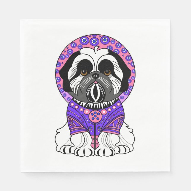Shih Tzu Princess Napkin (Front)