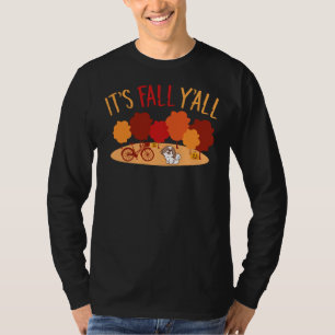 Shih Tzu  Pumpkin Spice Bike Fall Autumn Graphic T-Shirt