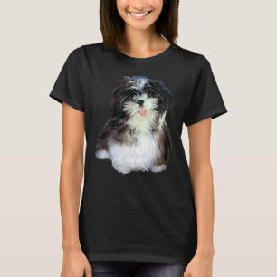 Shih Tzu Puppy (Black And White) T-Shirt