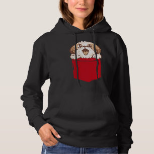 Shih Tzu Puppy Dog In Your Pocket Hoodie