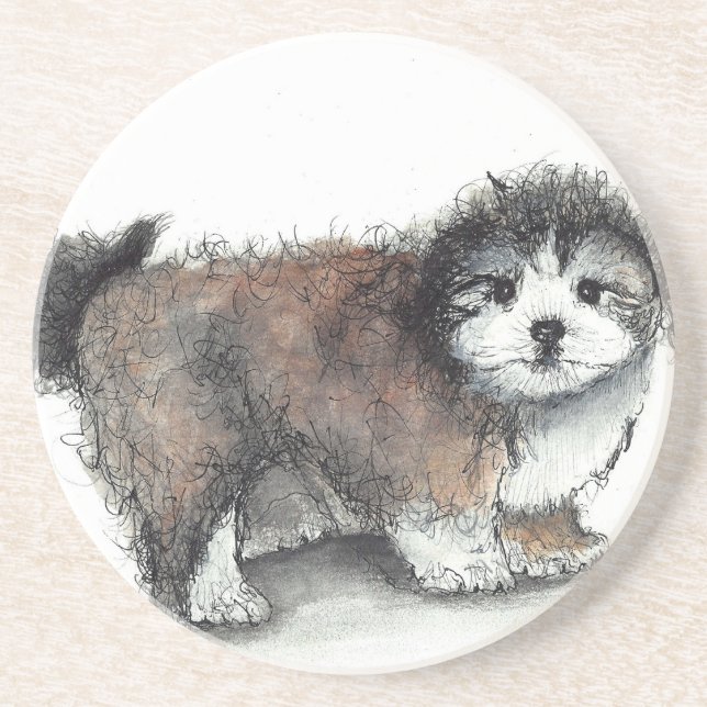 Shih tzu Puppy Dog, Pet Coaster (Front)