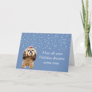 Shih Tzu Puppy Holiday Card