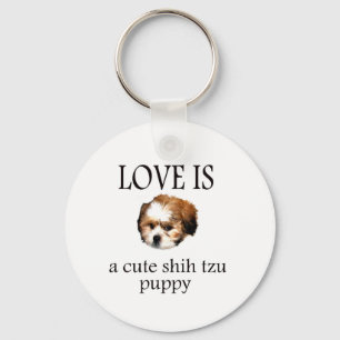 Shih Tzu Puppy Key Ring