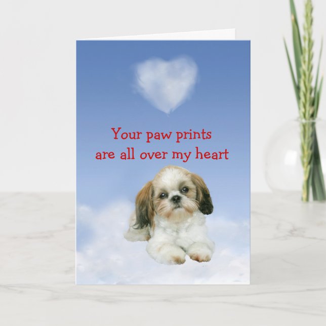 Shih Tzu Puppy Love Card (Front)