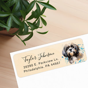 Shih Tzu Return Address Label