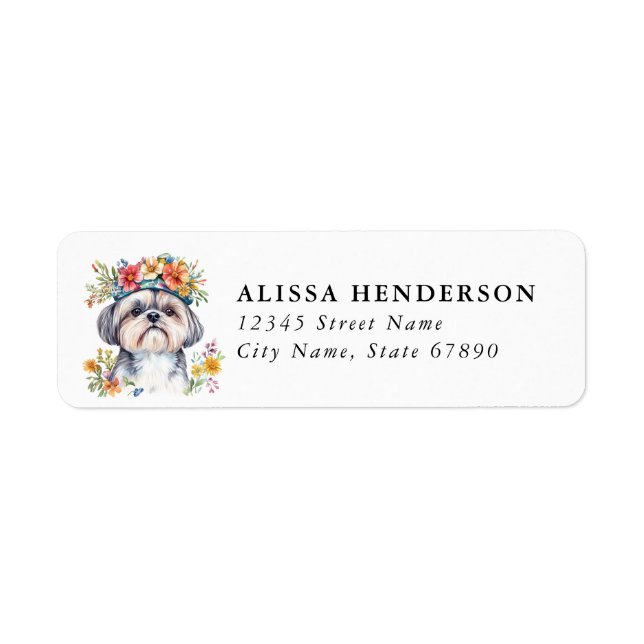 Shih Tzu Return Address Labels (Front)