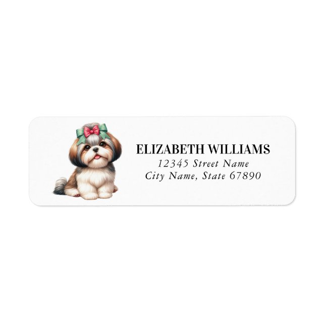 Shih Tzu Return Address Labels (Front)