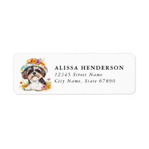 Shih Tzu Return Address Labels