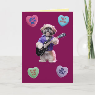 Shih Tzu Rocker Valentine Card