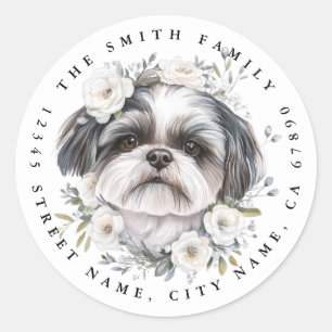 Shih Tzu Round Stickers