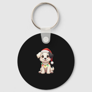 Shih Tzu Santa Christmas Tree Lights Xmas Dog Love Key Ring
