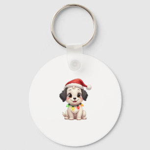 Shih Tzu Santa Christmas Tree Lights Xmas Dog Love Key Ring