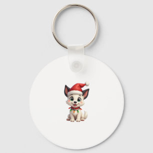 Shih Tzu Santa Christmas Tree Lights Xmas Dog Love Key Ring
