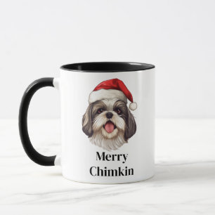 Shih Tzu Santa Hat Christmas Dog Mug