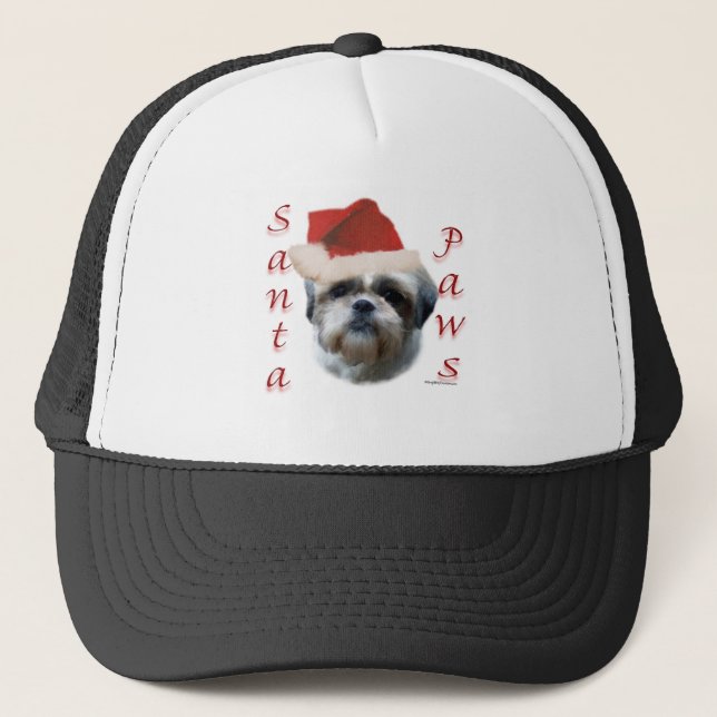 Shih Tzu Santa Paws Trucker Hat (Front)