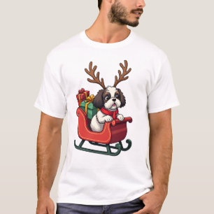 Shih Tzu Santa�s Sleigh Ride T-Shirt