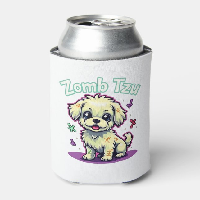 Shih Tzu Shihtzu Zombie Dog Halloween Oversized T- Can Cooler (Can Front)