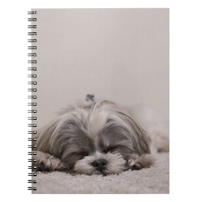 Shih tzu Sleeping Dog Spiral Notebook (Front)