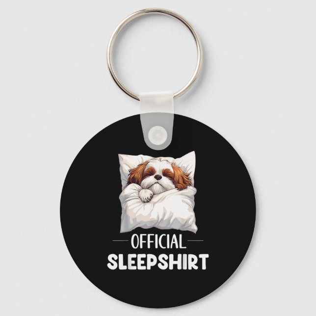 Shih Tzu Sleepshirt Cute Dog Lover Pajama Sleepwea Key Ring (Front)