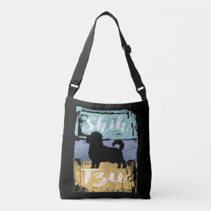 Shih Tzu Tee - Vintage Retro Shih Tzu Dog Crossbody Bag