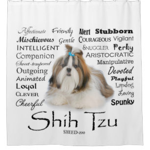 Shih Tzu Traits Shower Curtain