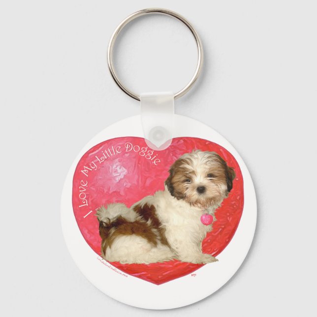 Shih Tzu Valentine's Day Key Ring (Front)