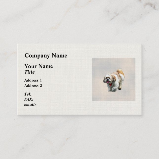 Shih Tzu Walking Business Card (Front)