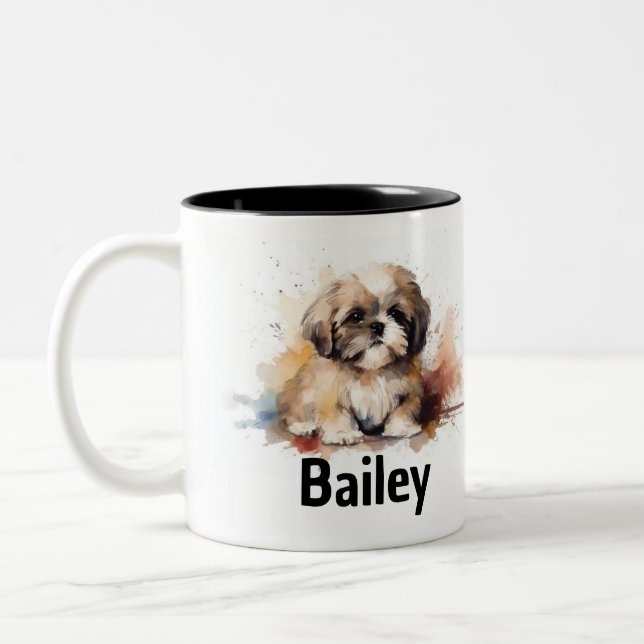 Shih Tzu Watercolor Mug (Left)